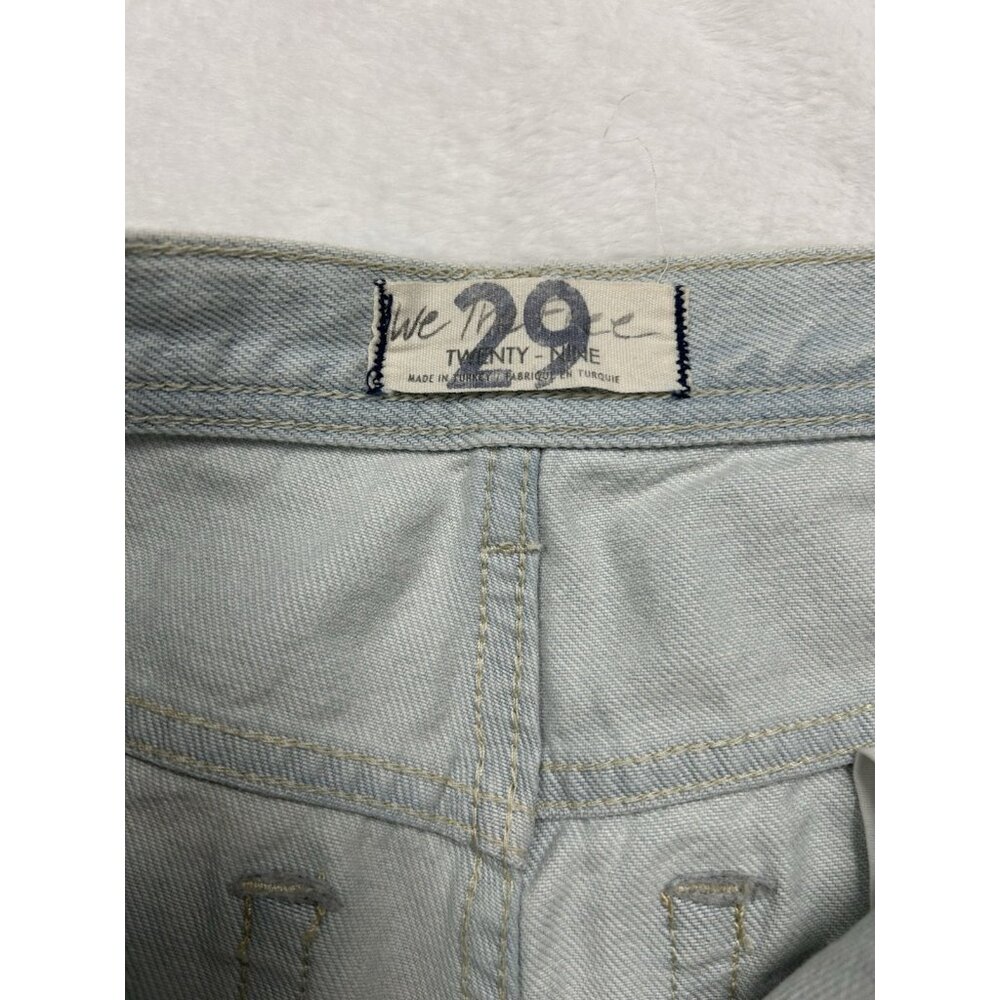 Free People We The Free Womens 29 Maggie Jeans Mid Rise Straight Leg Button Fly - Picture 3 of 12